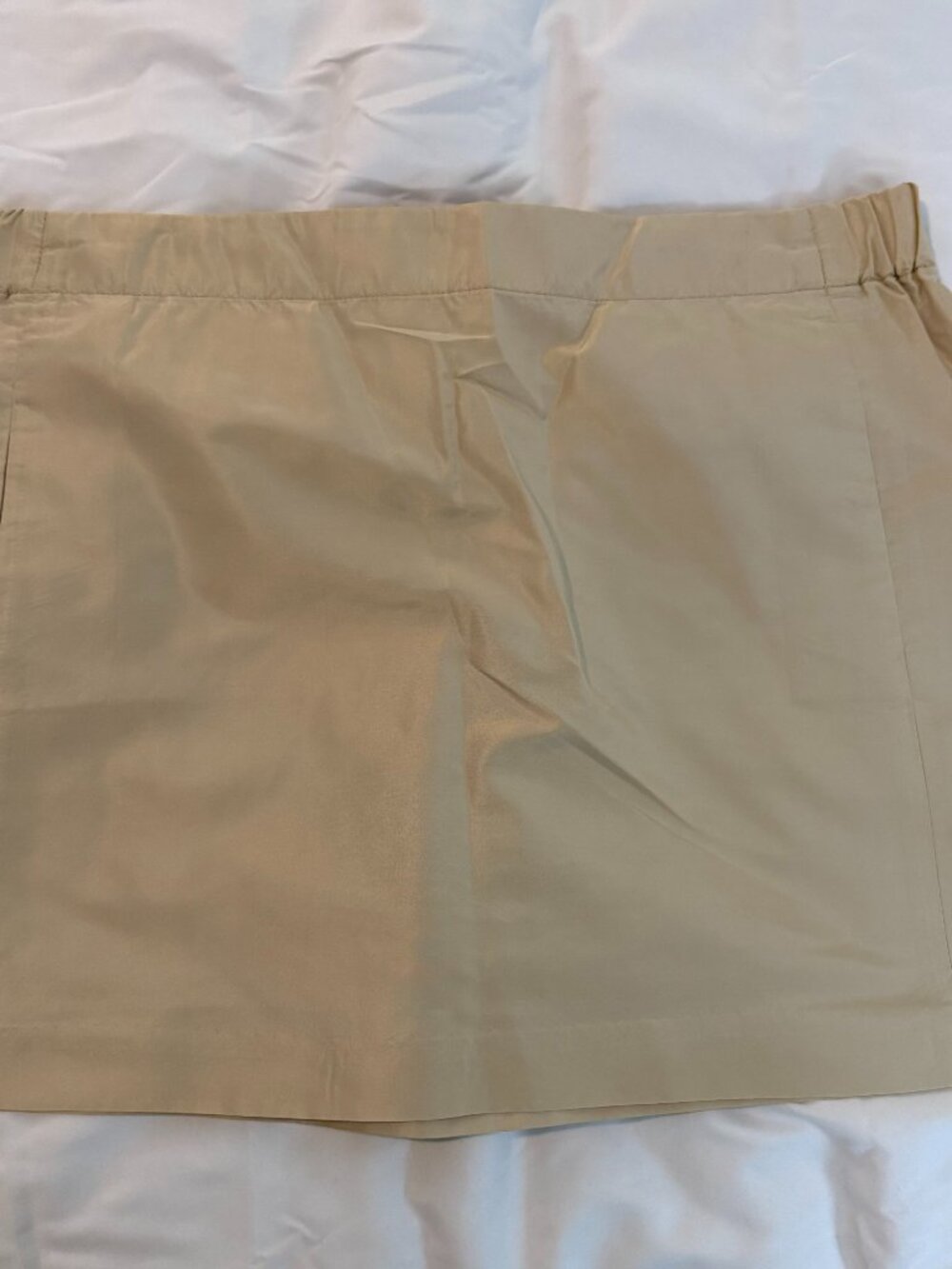 JCrew Size 12 Tan Silk Mini Skirt